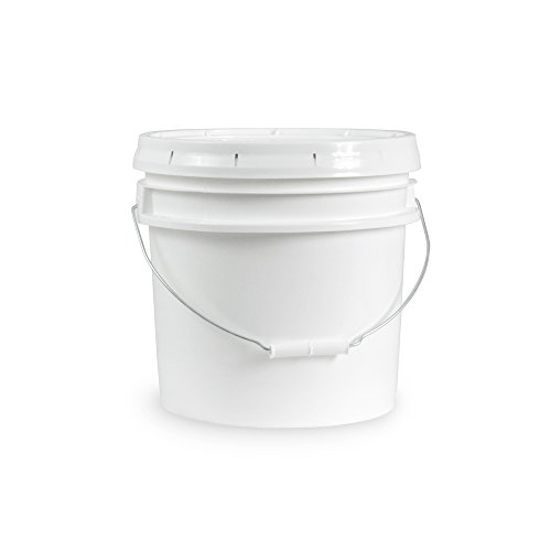 3.5 Gallon Janitorial White Bucket with LId – Durable 90 Mil All