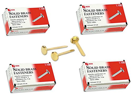 ACCO Brass Plated Paper Fastener (1.25″) 400 pack